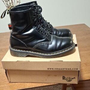 Dr. Martens Shiny Black Lace-Up Boots